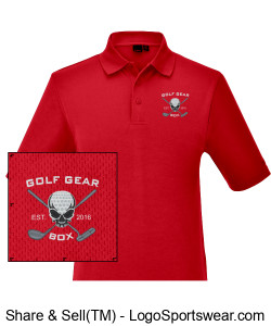 Goth Gear Box Red Extreme Dry Golf Polo Design Zoom